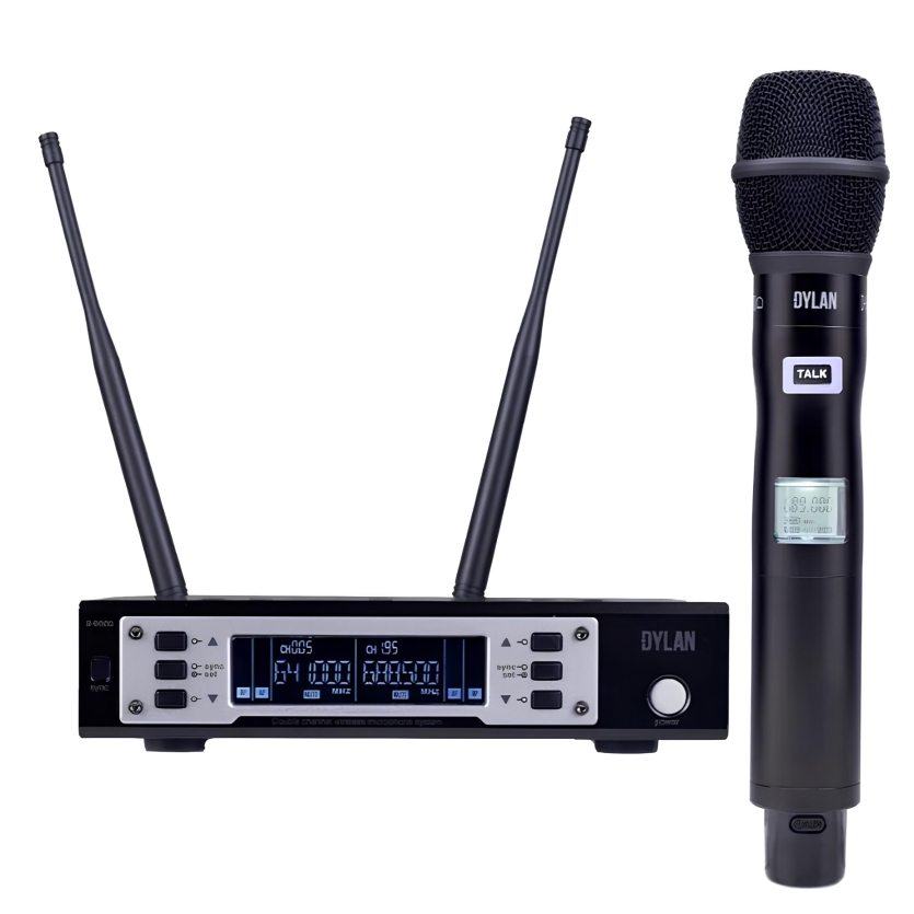 Microfone Sem Fio Dylan D-9001 TB - Talkbak Botão Comunicação