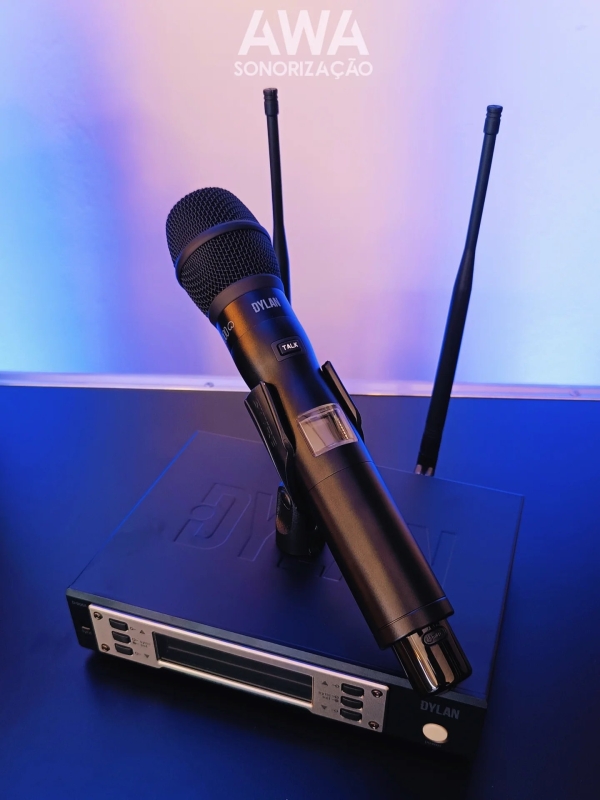 Microfone Sem Fio Dylan D-9001 TB - Talkbak Botão Comunicação - Imagem 13
