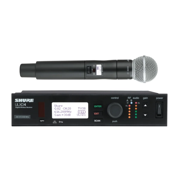 Shure ULXD24/SM58 J50 – Sistema de Microfone Sem Fio Digital Profissional