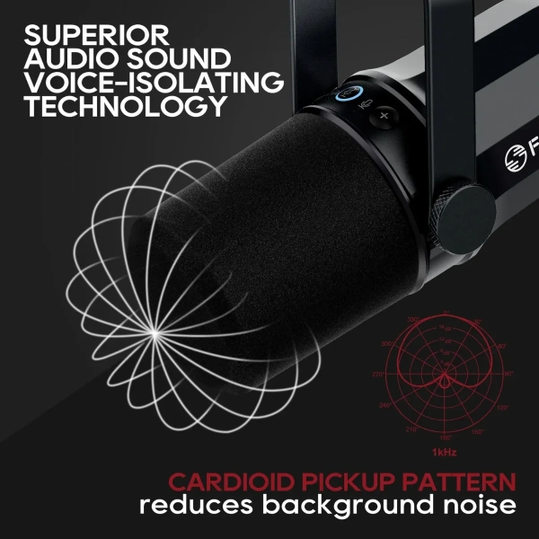Microfone Profissional Fduce Sl40x Cabo Xlr 2m Transmissão - Imagem 2