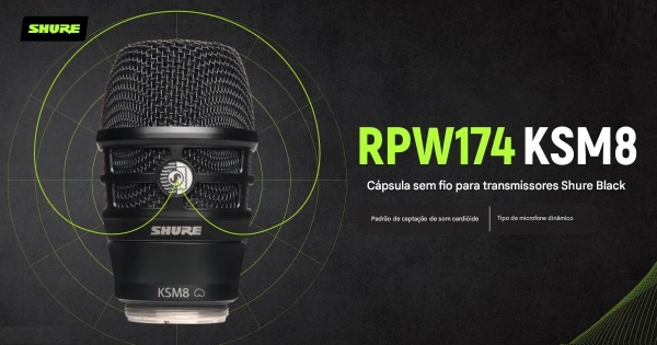 Shure SLXD24/K8B Sistema de Microfone Sem Fio Digital Premium KSM8 Dualdyne® – Frequência G58 (470–514 MHz) - Imagem 24