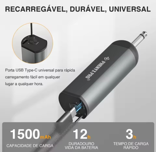 Sistema de microfone sem fio portátil digital Recarregavel Headset / Lapela PDP-1-1B - Imagem 9