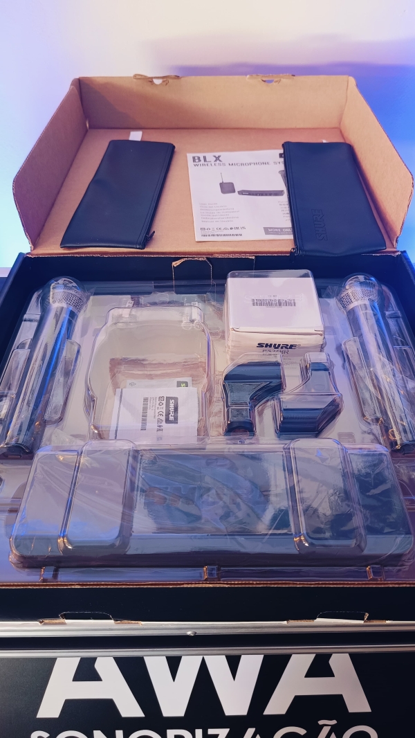 Microfone Sem Fio Duplo Shure BLX288BR/PG58 M15 (662-686 MHz) - Imagem 14