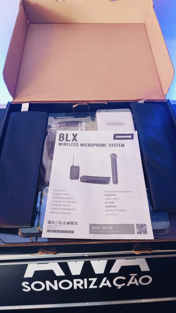 Microfone Sem Fio Duplo Shure BLX288BR/PG58 M15 (662-686 MHz) - Imagem 7