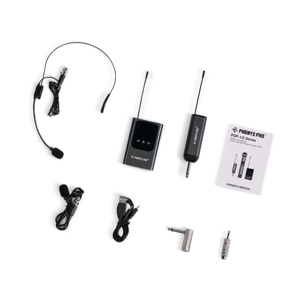 Sistema de microfone sem fio portátil digital Recarregavel Headset / Lapela PDP-1-1B - Imagem 11