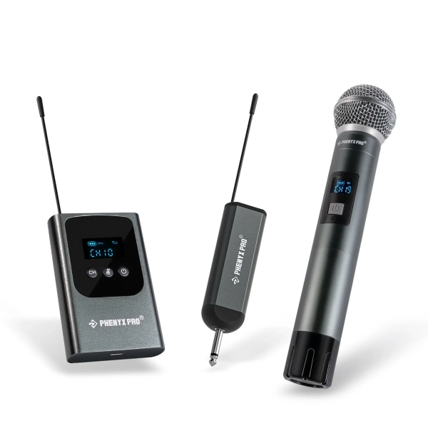 Sistema de microfone sem fio portátil digital Recarregavel Headset / Lapela PDP-2-1H1B - Imagem 2