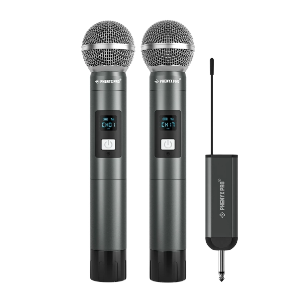 Sistema de microfone sem fio portátil digital duplo Recarregavel PDP-2-2H Phenyx Pro - Imagem 2