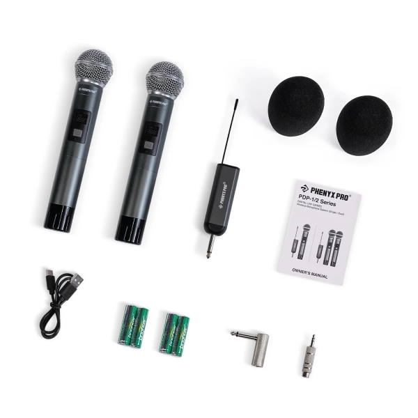 Sistema de microfone sem fio portátil digital duplo Recarregavel PDP-2-2H Phenyx Pro - Imagem 10