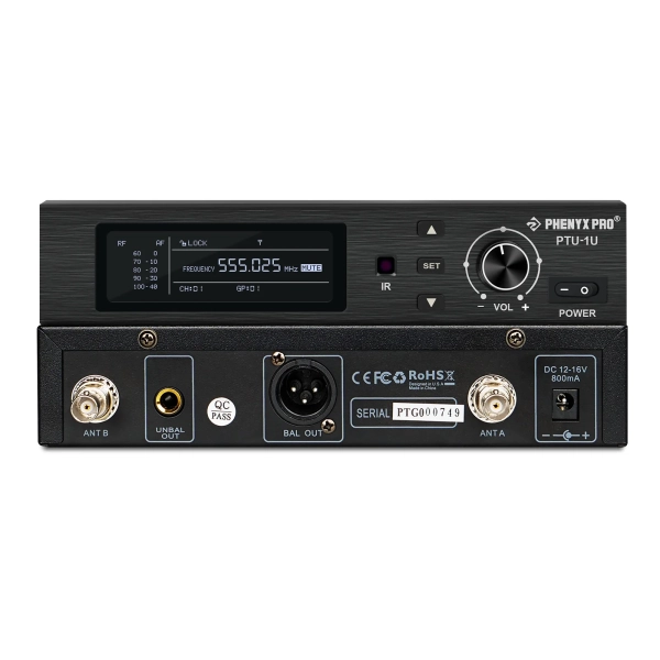 Sistema de Microfone Sem Fio, tecnologia True Diversity PTU-1U-1H - Imagem 7