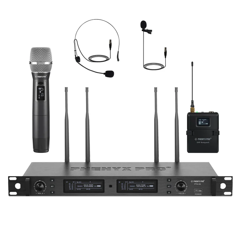 Sistema de Microfone sem fio duplo com Tecnologia True Diversity PTU-2U-1H1B |