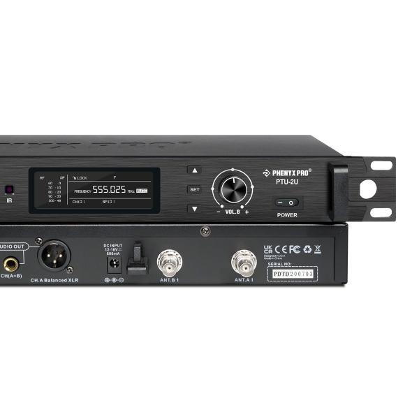 Sistema de microfone sem fio duplo com Tecnologia True Diversity PTU-2U-2H | - Imagem 4