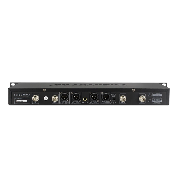 Sistema de Microfone sem fio UHF quádruplo com varredura automática PTU-7000-4H - Imagem 5