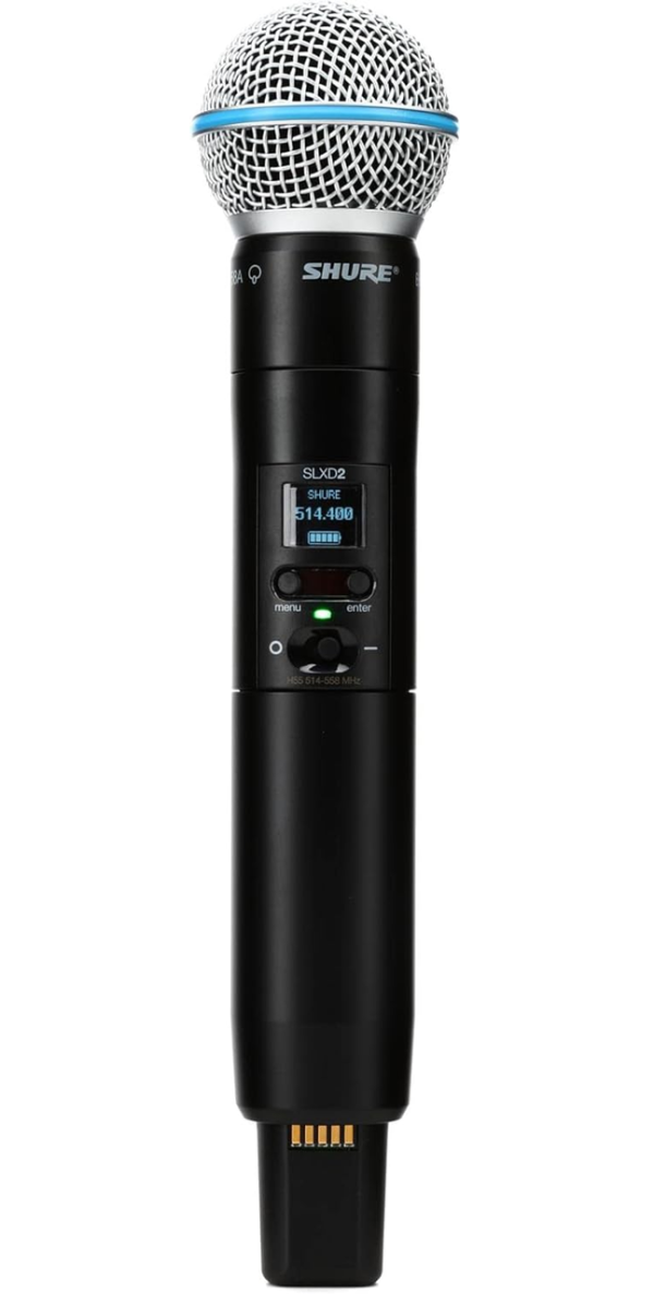 Shure SLXD2/B58 | Transmissor portátil com cápsula Beta 58A – G58 470-514MHz - Imagem 8