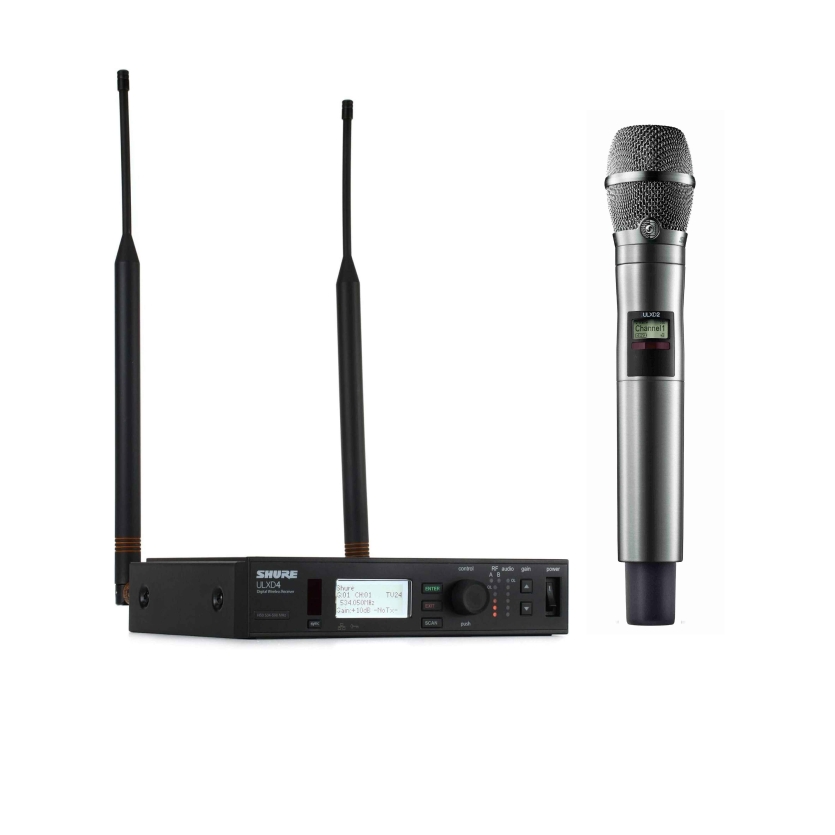 Sistema de Microfone Sem Fio Shure ULXD24/KSM11 – Níquel Escovado (Banda J50 – 572-636 MHz)