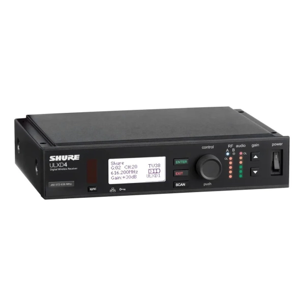 Receptor Shure ULXD4 J50 Digital Single Para Sistema Com Fonte De Energia Bivolt