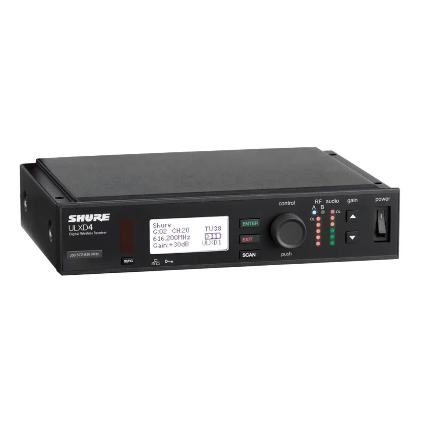 Receptor Shure ULXD4 J50 Digital Single Para Sistema Com Fonte De Energia Bivolt