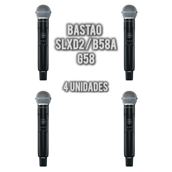 Setup Completo no Rack, Sistema Shure Wireless Digital SLX-D - G58 Frequência Homologada Anatel 470-514MHz - Imagem 4