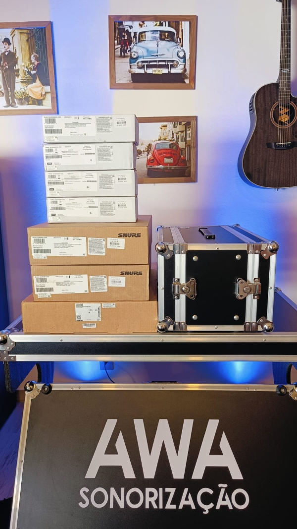 Setup Completo no Rack, Sistema Shure Wireless Digital SLX-D - G58 Frequência Homologada Anatel 470-514MHz - Imagem 16