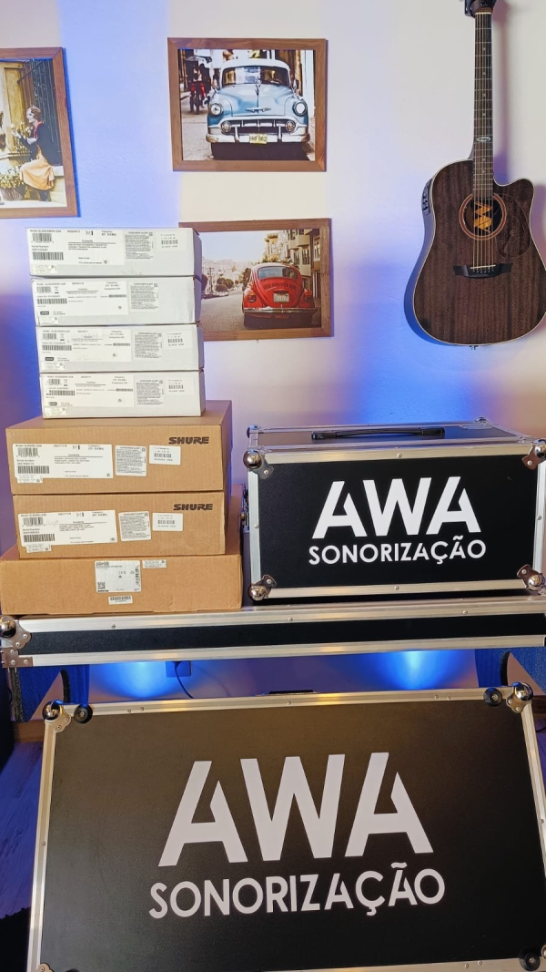 Setup Completo no Rack, Sistema Shure Wireless Digital SLX-D - G58 Frequência Homologada Anatel 470-514MHz - Imagem 11
