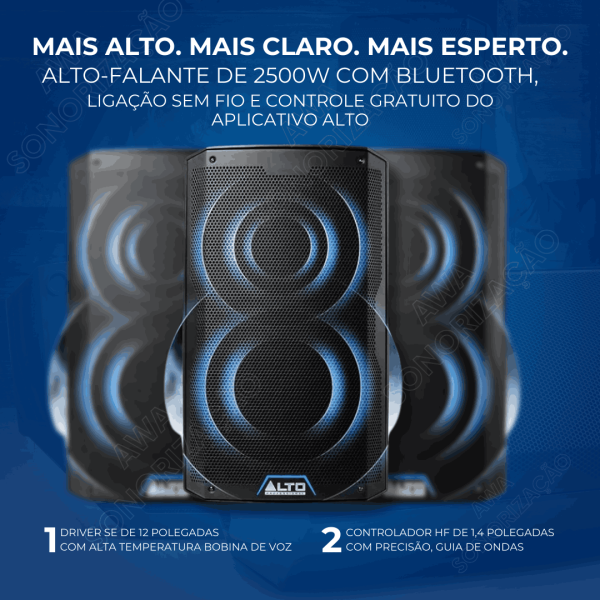 Alto Professional TS408 – Caixa Ativa de 8” e 2000W com Bluetooth®, DSP e App de Controle (220V) - Imagem 7