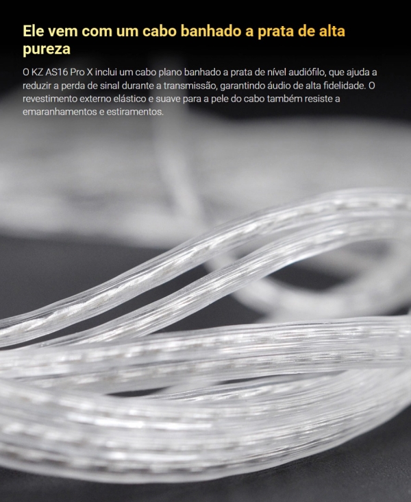 KZ AS16 PRO X – Fone In-Ear Profissional com 16 Drivers Balanceados de Alta Performance - Imagem 15