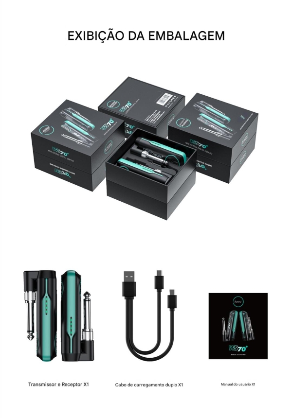 Swiff Audio WS-70+ Plus – Sistema Sem Fio Profissional para Instrumentos Musicais - Imagem 20