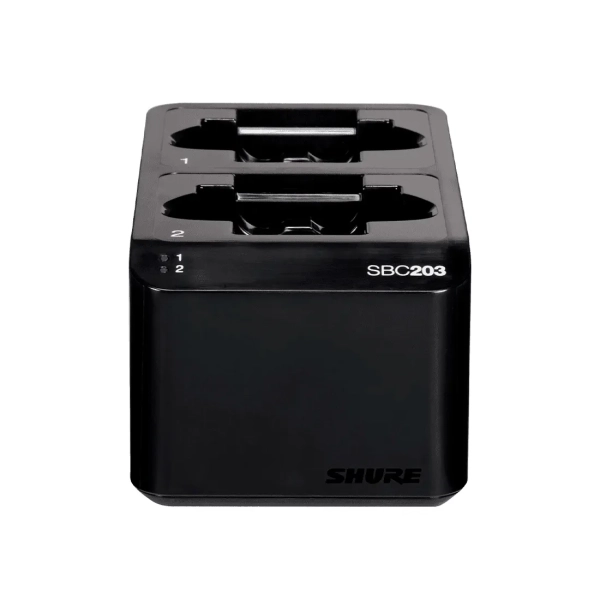 Carregador Duplo Shure SBC203-BR para Transmissores SLXD e Baterias SB903
