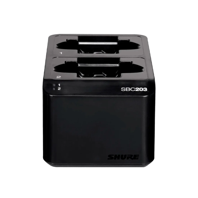 Carregador Duplo Shure SBC203-BR para Transmissores SLXD e Baterias SB903