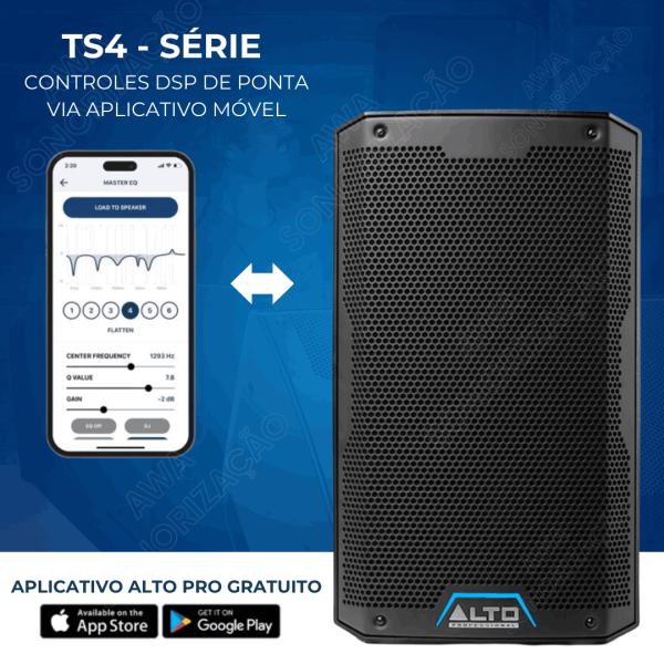 Alto Professional TS408 – Caixa Ativa de 8” e 2000W com Bluetooth®, DSP e App de Controle (220V) - Imagem 9