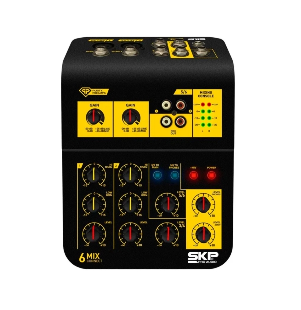 Mesa de Som 6 Canais Compacta SKP Mix Connect 6 - Imagem 3