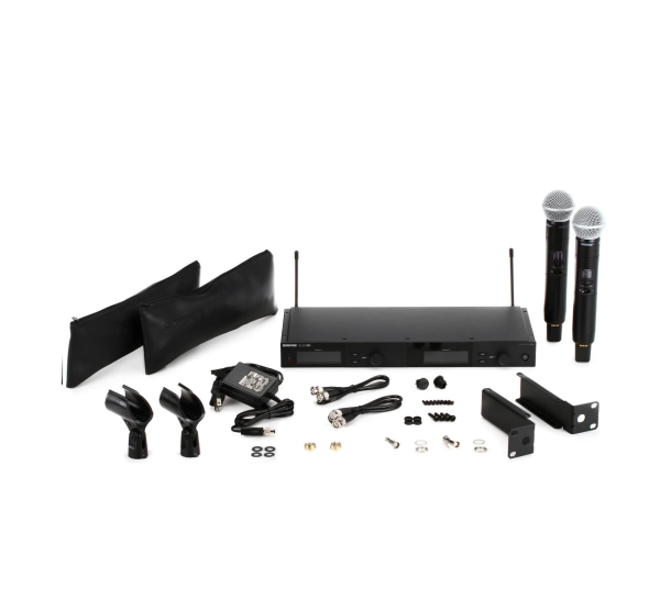 Sistema de Microfone Sem Fio Duplo Shure SLXD24D/SM8 G58 – Com 2 Transmissores SLXD2 e Cápsulas SM58 - Imagem 2