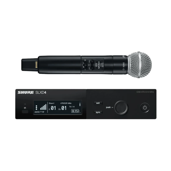 Shure SLXD24/SM58 Sistema de Microfone Sem Fio Digital – Frequência G58 (470–514 MHz) - Imagem 5
