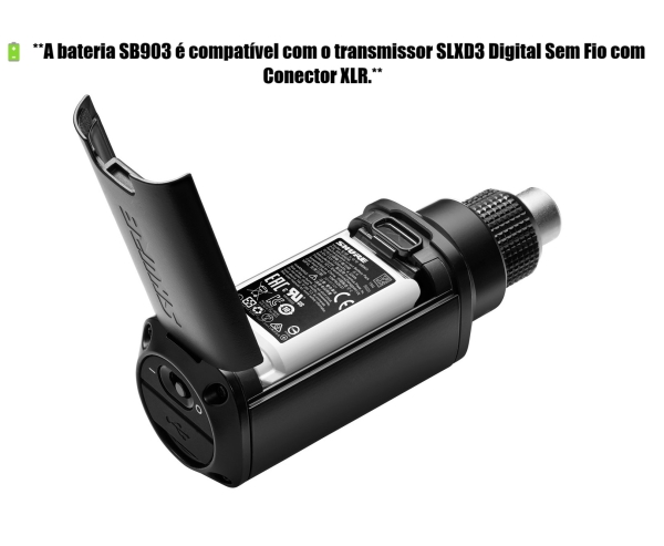 Bateria Recarregável Shure SB903 para Sistemas SLX-D - Imagem 8