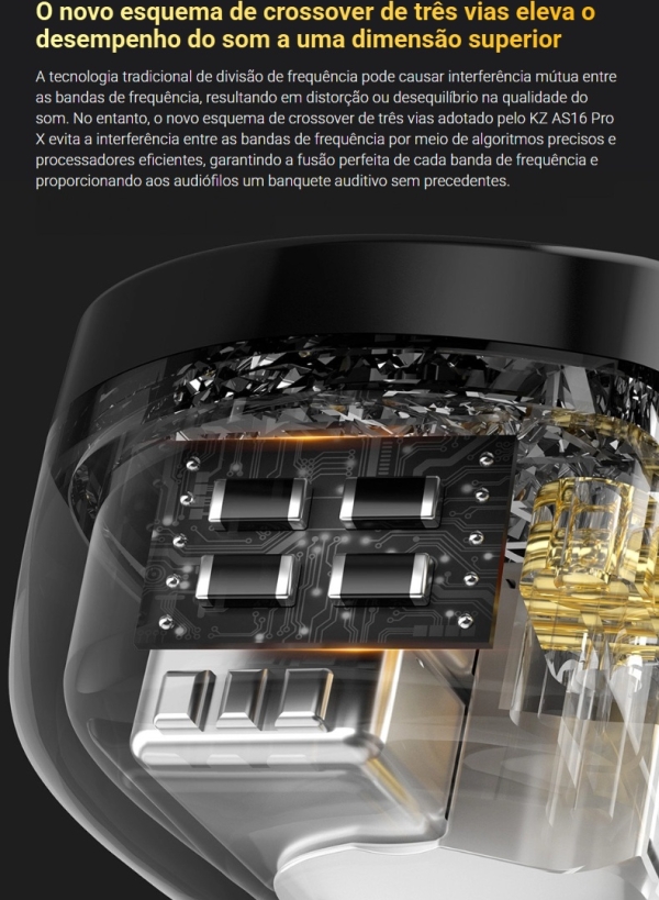KZ AS16 PRO X – Fone In-Ear Profissional com 16 Drivers Balanceados de Alta Performance - Imagem 9