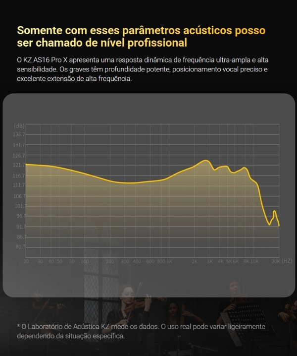 KZ AS16 PRO X – Fone In-Ear Profissional com 16 Drivers Balanceados de Alta Performance - Imagem 10