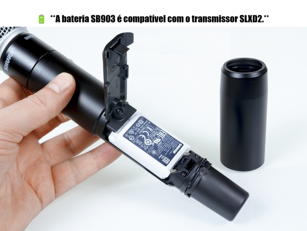 Bateria Recarregável Shure SB903 para Sistemas SLX-D - Imagem 9