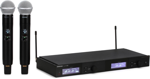 Sistema de Microfone Sem Fio Duplo Shure SLXD24D/SM8 G58 – Com 2 Transmissores SLXD2 e Cápsulas SM58 - Imagem 3