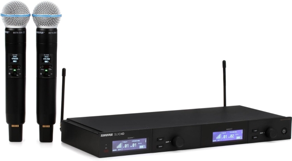 Sistema de Microfone Sem Fio Duplo Shure SLXD24D/B58 G58 – Com 2 Transmissores SLXD2 e Cápsulas BETA 58A - Imagem 17