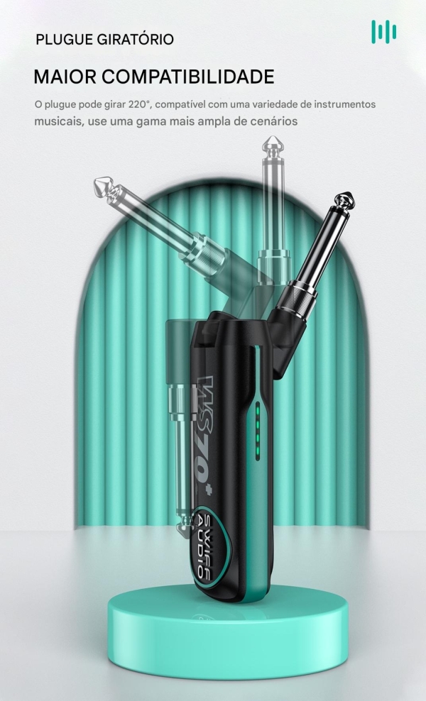 Swiff Audio WS-70+ Plus – Sistema Sem Fio Profissional para Instrumentos Musicais - Imagem 12