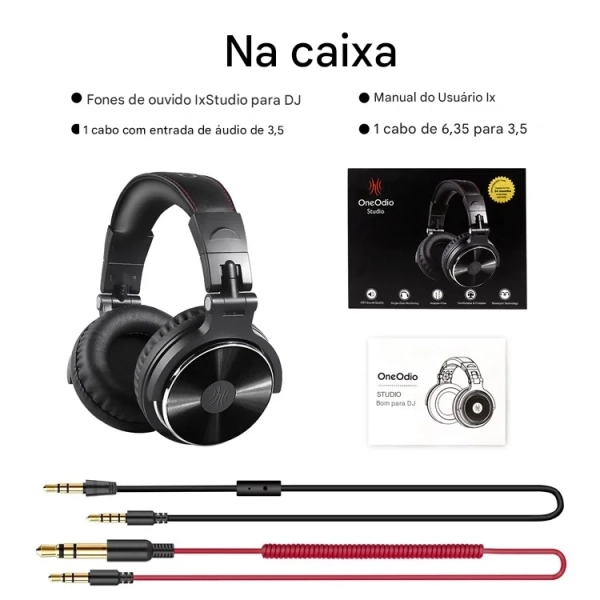 Fone de Ouvido Profissional OneOdio Pro-10 – Preto - Imagem 7