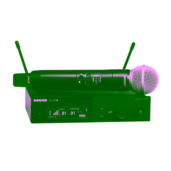 Shure SLXD24/SM58 Sistema de Microfone Sem Fio Digital – Frequência G58 (470–514 MHz)