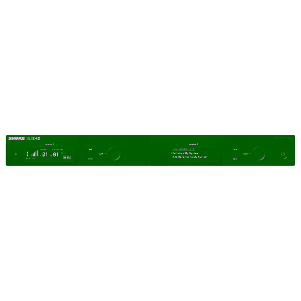 Shure SLXD4D G58 – Receptor Duplo Digital Sem Fio SLX-D