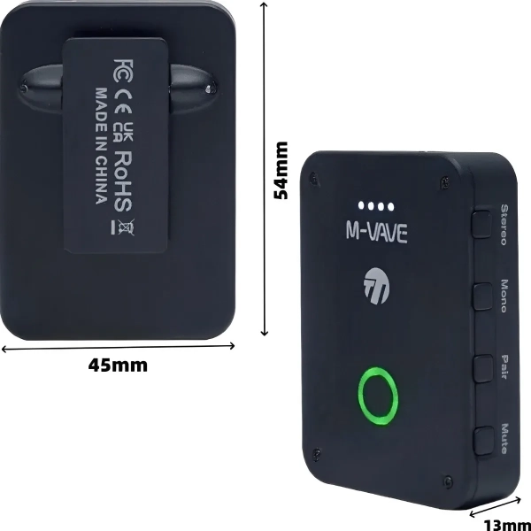 M-VAVE WP-9 Receptor In-Ear Wireless 2.4GHz – Som Profissional (Apenas Receptor) - Imagem 4