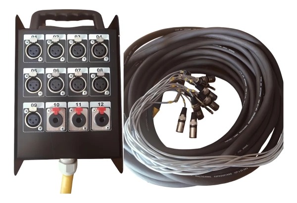 Medusa de Áudio Profissional 12 Vias com Cabo 18m e Conectores XLR/P10 - Imagem 11