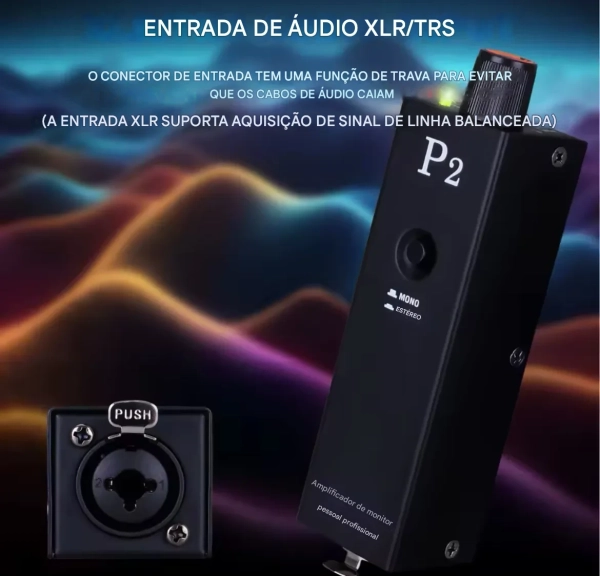 Amplificador de Fone P2 – Power Play Individual com Entrada XLR/P10, Mono/Estéreo - Imagem 4