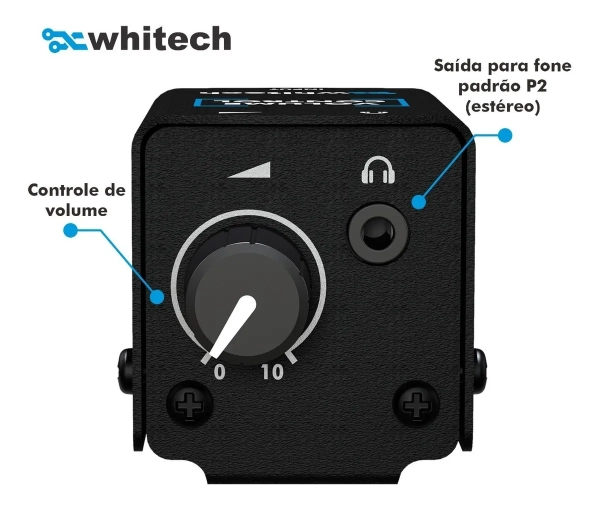 Controlador de Volume Fone - Whitech VC1 – Controle Total no Volume do Seu Retorno In-Ear - Imagem 5