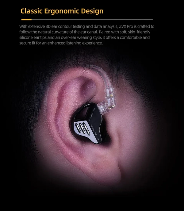 KZ ZVX PRO Fone In-Ear Profissional – Driver Magnético, Som Premium e Estilo Metálico (black) - Imagem 11
