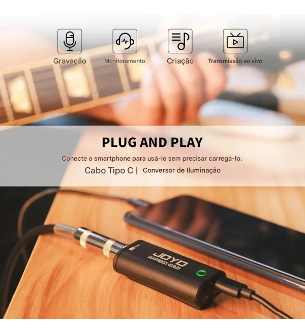 Interface de Áudio para Guitarra JOYO MOMIX CAB – Ideal para Lives, Gravações e Ensaios - Imagem 15