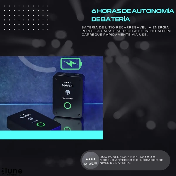 M-VAVE 2 WP-9 In-Ear Sem Fio p/ Palco – Monitor Profissional Compacto 2.4GHz - Imagem 14