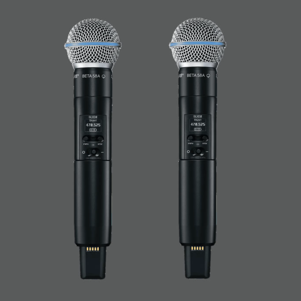 Sistema de Microfone Sem Fio Duplo Shure SLXD24D/B58 G58 – Com 2 Transmissores SLXD2 e Cápsulas BETA 58A - Imagem 3